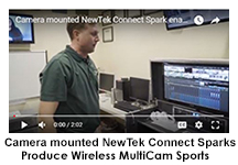 NewTek Connect Sparks Mounted on Cameras with Mobile Studios SparkMount